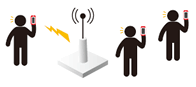 場内のWi-Fiスポット付近にいるお客様へ